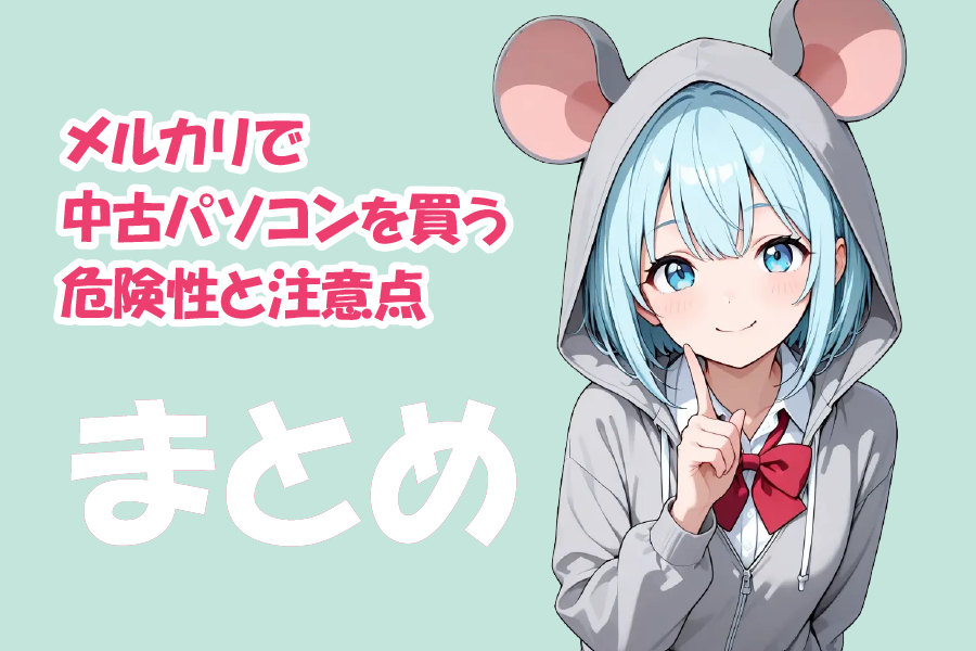 まとめ|メルカリで中古パソコンを買ってはいけない理由