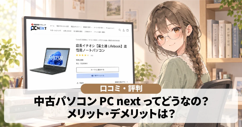 【口コミ・評判】PC nextの中古パソコンってどうなの？メリット・デメリットは？