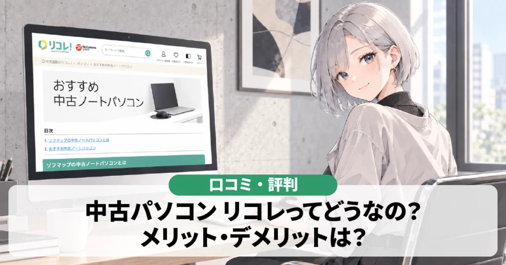 【評判・口コミ】リコレ！の中古パソコンってどうなの？ソフマップ直営で安心できる？メリット・デメリットを正直に解説