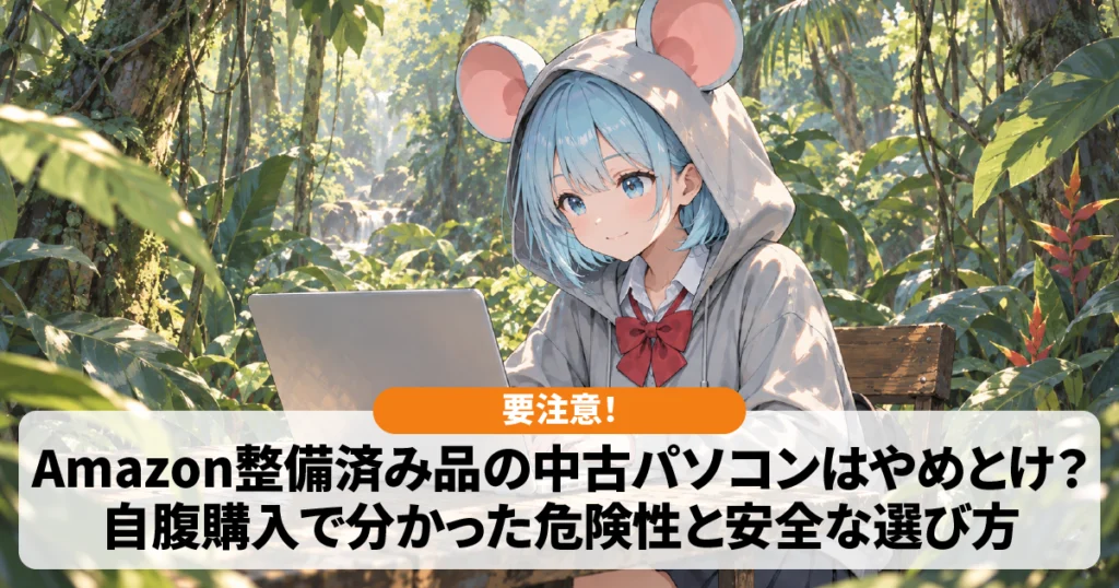 Amazon整備済み品の中古パソコンはやめとけ?自腹購入で分かった危険性と安全な選び方
