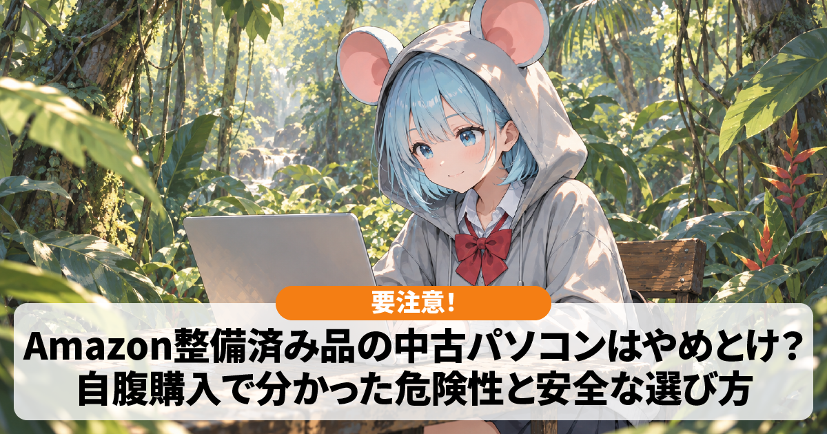 Amazon整備済み品の中古パソコンはやめとけ？自腹購入で分かった危険性と安全な選び方
