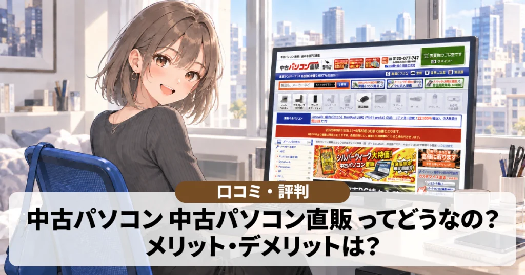「中古パソコン直販」の口コミ・評判が少ない？それでもおすすめな理由・メリット・デメリットは？