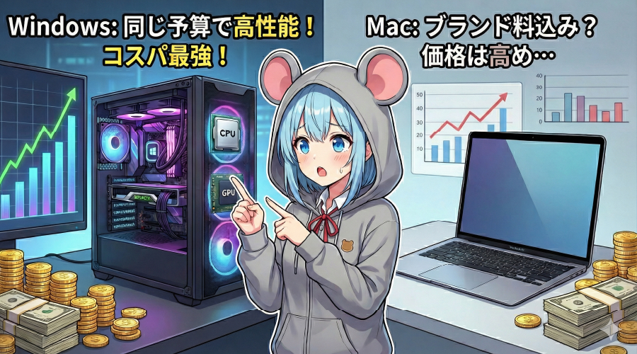 購入価格はWindowsが安い