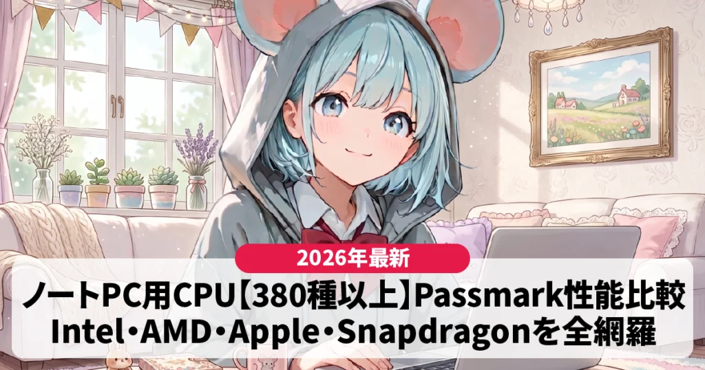 CPU比較 ノートPC版｜性能一覧表【2026】