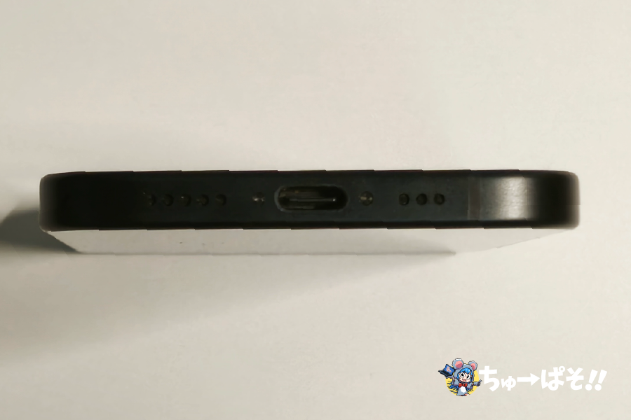 USB-C端子周りもキズなし