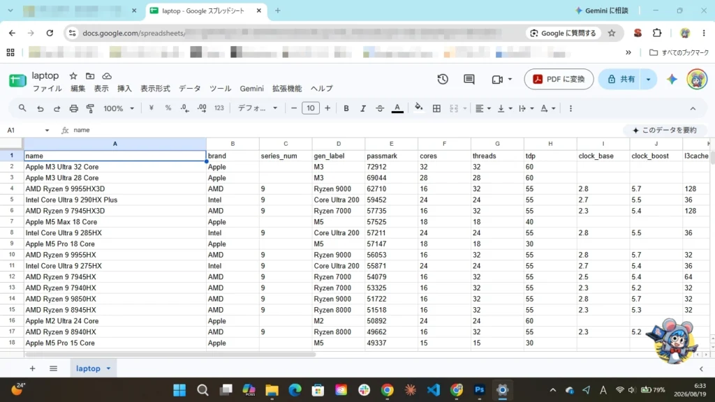 HD画面の表示領域