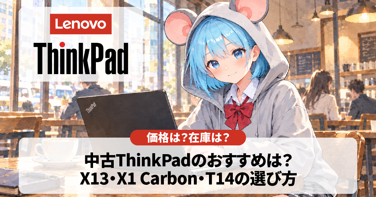 中古ThinkPadのおすすめは？X13・X1 Carbon・T14の選び方